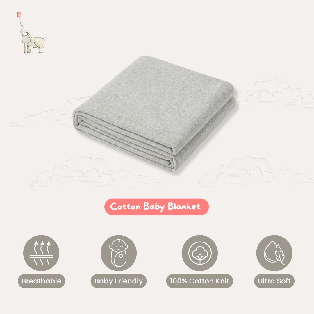 KEKEYO Blanket Grey Basic Cotton