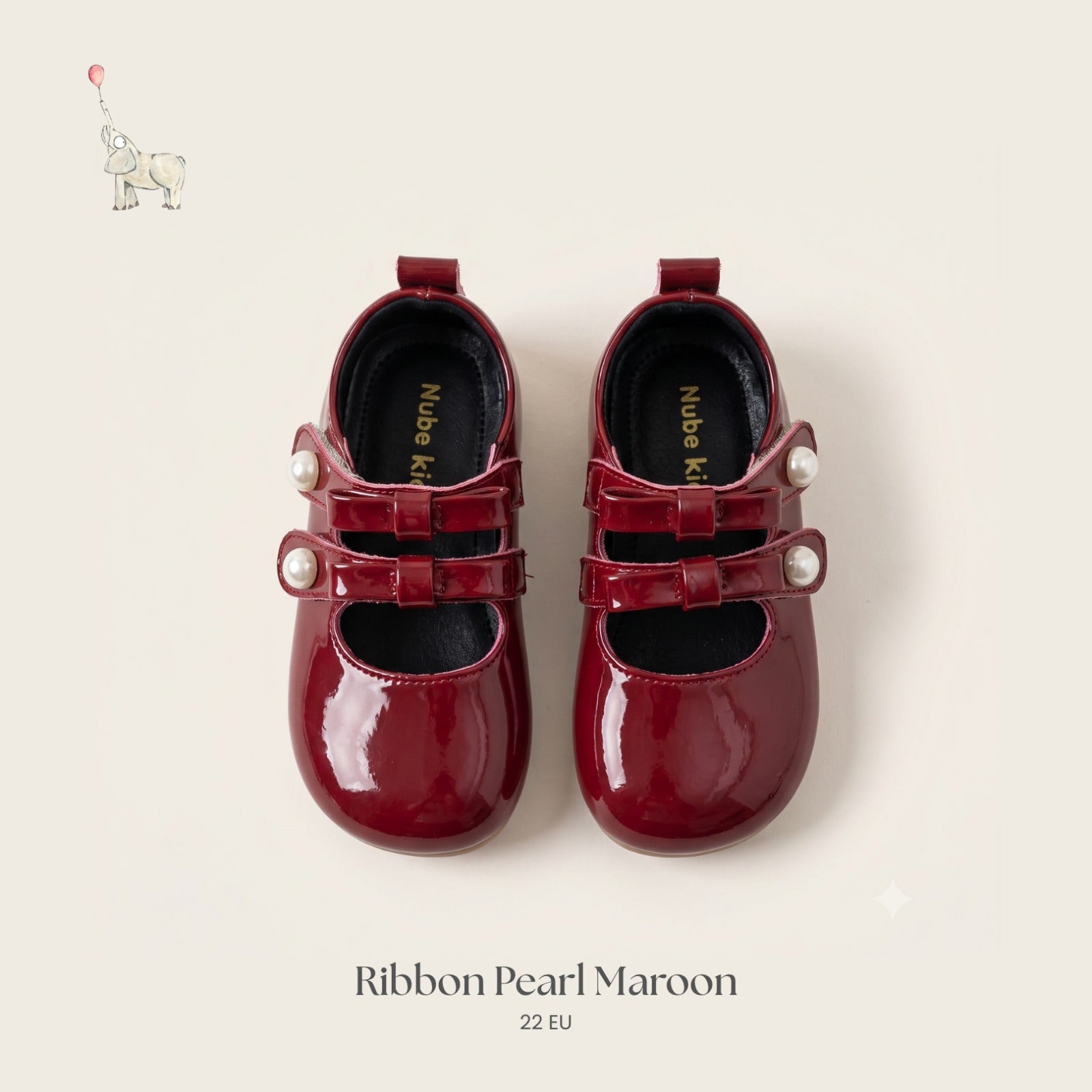 Nube-Ribbon Pearl Maroon