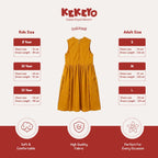 Kekeyo Dress Royal Bloom Mustard | 8Y 10Y 12Y S M L