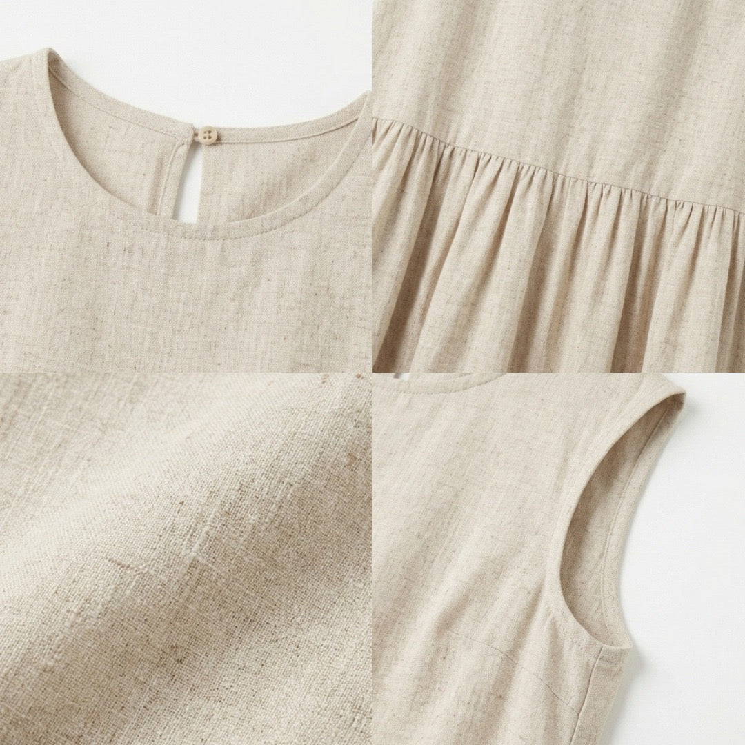 Kekeyo Dress & Hairpiece Koko Linen | 6Y
