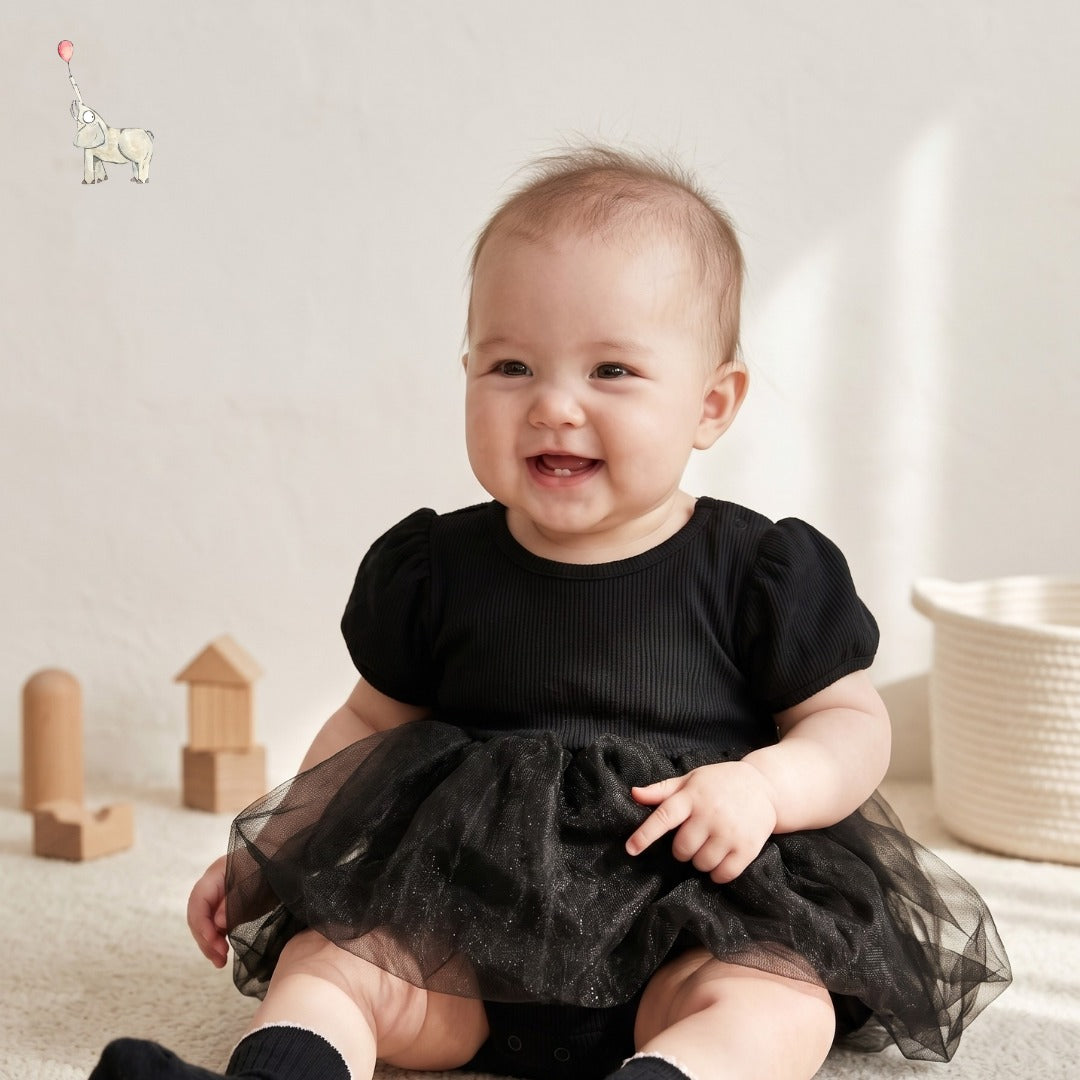Kekeyo Dreamy Romper Black Tutu | 3M 6M 12M 24M