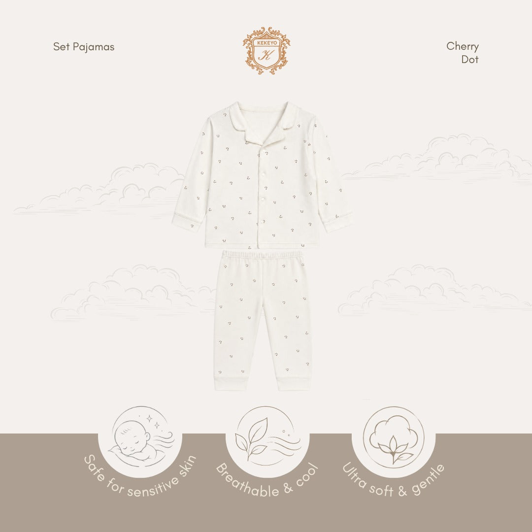 Kekeyo Set Pajamas Cherry Dot | 6M 9M 12M 18M 24M