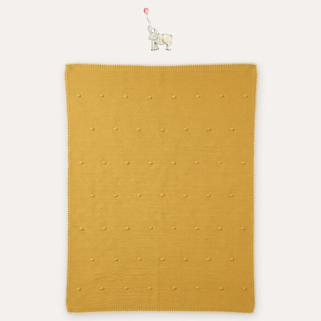 KEKEYO Blanket Pearl Mustard Knit