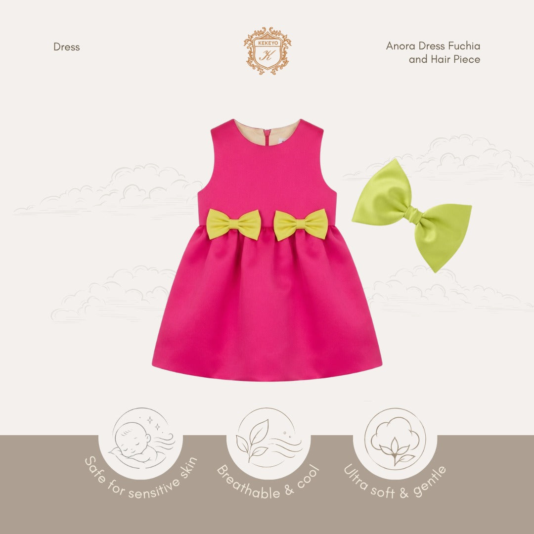 Kekeyo Anora Dress Set with Hair Piece | 6M 1Y 2Y 4Y 6Y 8Y | Free Box