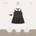 Kekeyo Dress & Hairpiece Spiece Dark Grey | 4Y 6Y