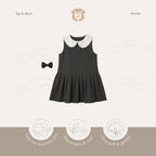Kekeyo Dress & Hairpiece Spiece Dark Grey | 4Y 6Y
