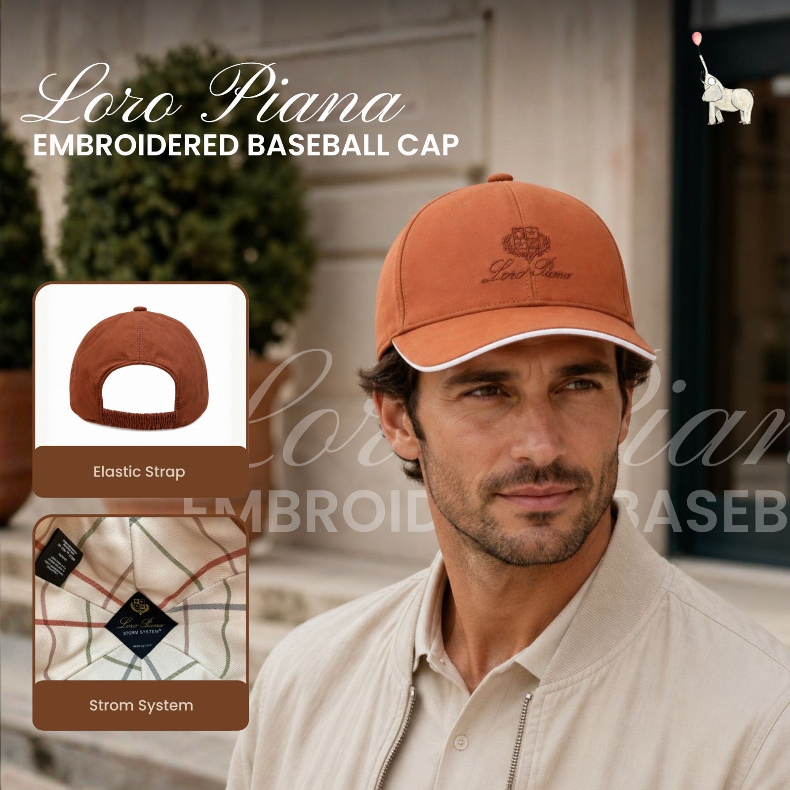 Loro Piana Embroided Baseball Cap  Brown