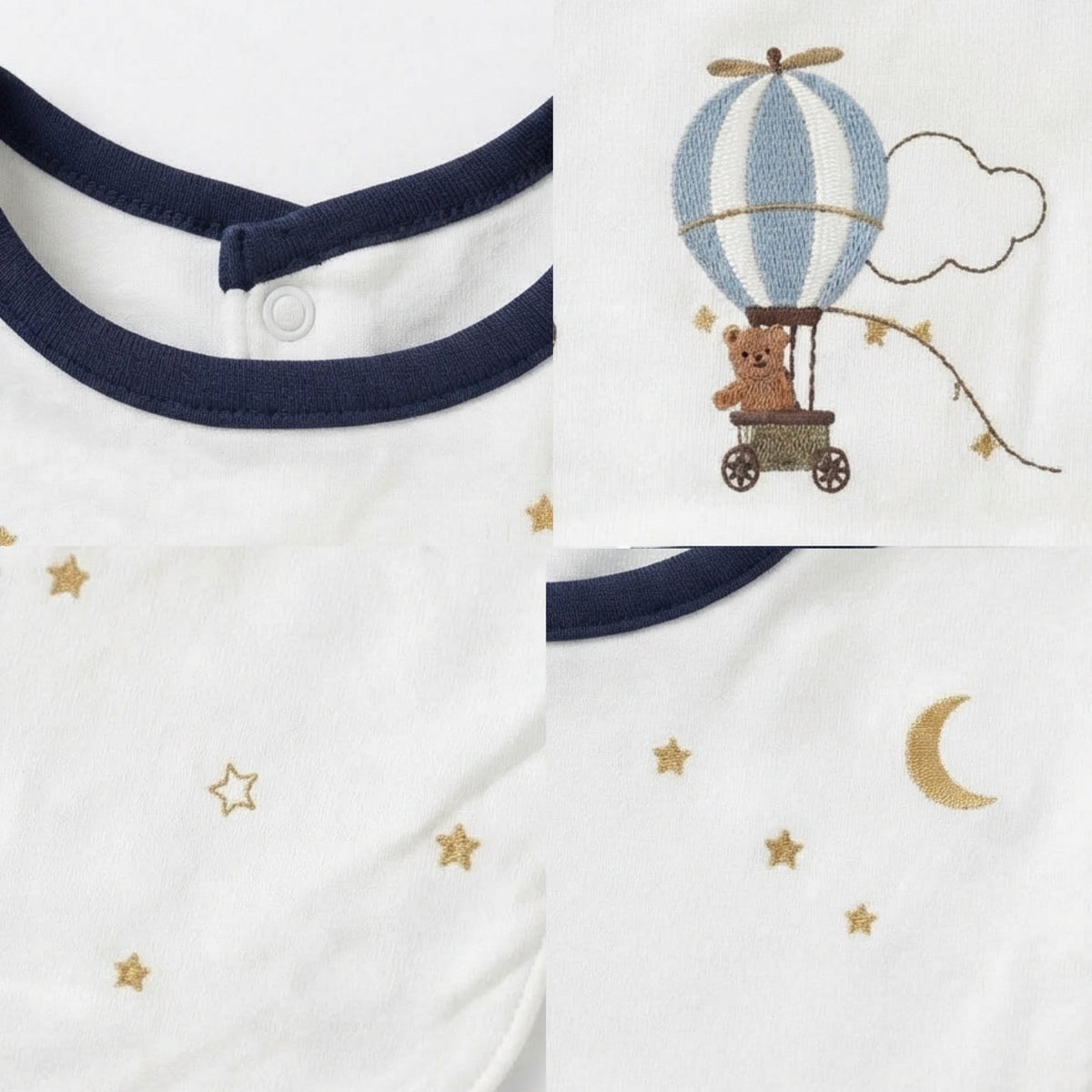 Kekeyo Baby Bibs - Hot Air Ballon Bear Motif