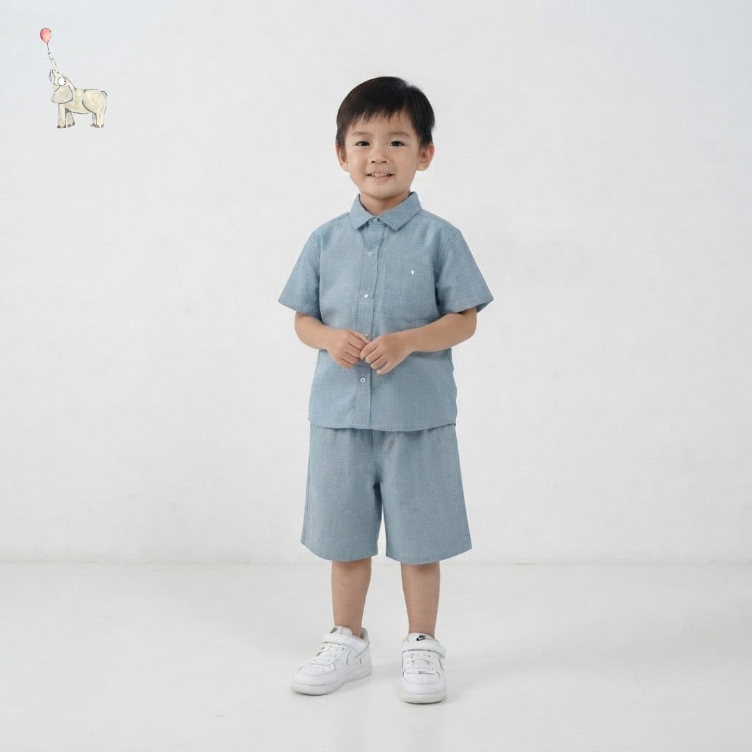 Kekeyo Denim Organic Cotton Top Pants Set | 4 - 14Y