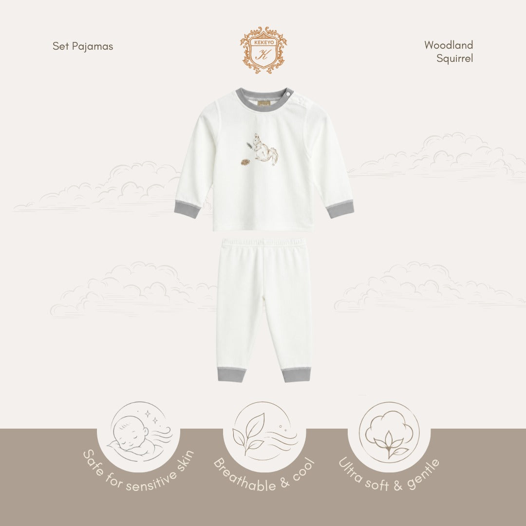 Kekeyo Set Pajamas Woodland Squirrel | 1Y 2Y 3Y 4Y