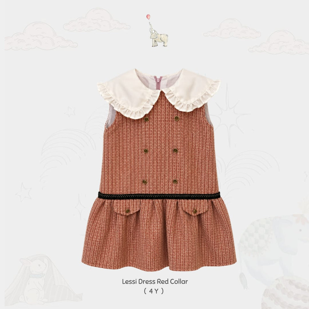 Lessi Dress Red Collar 4 Y