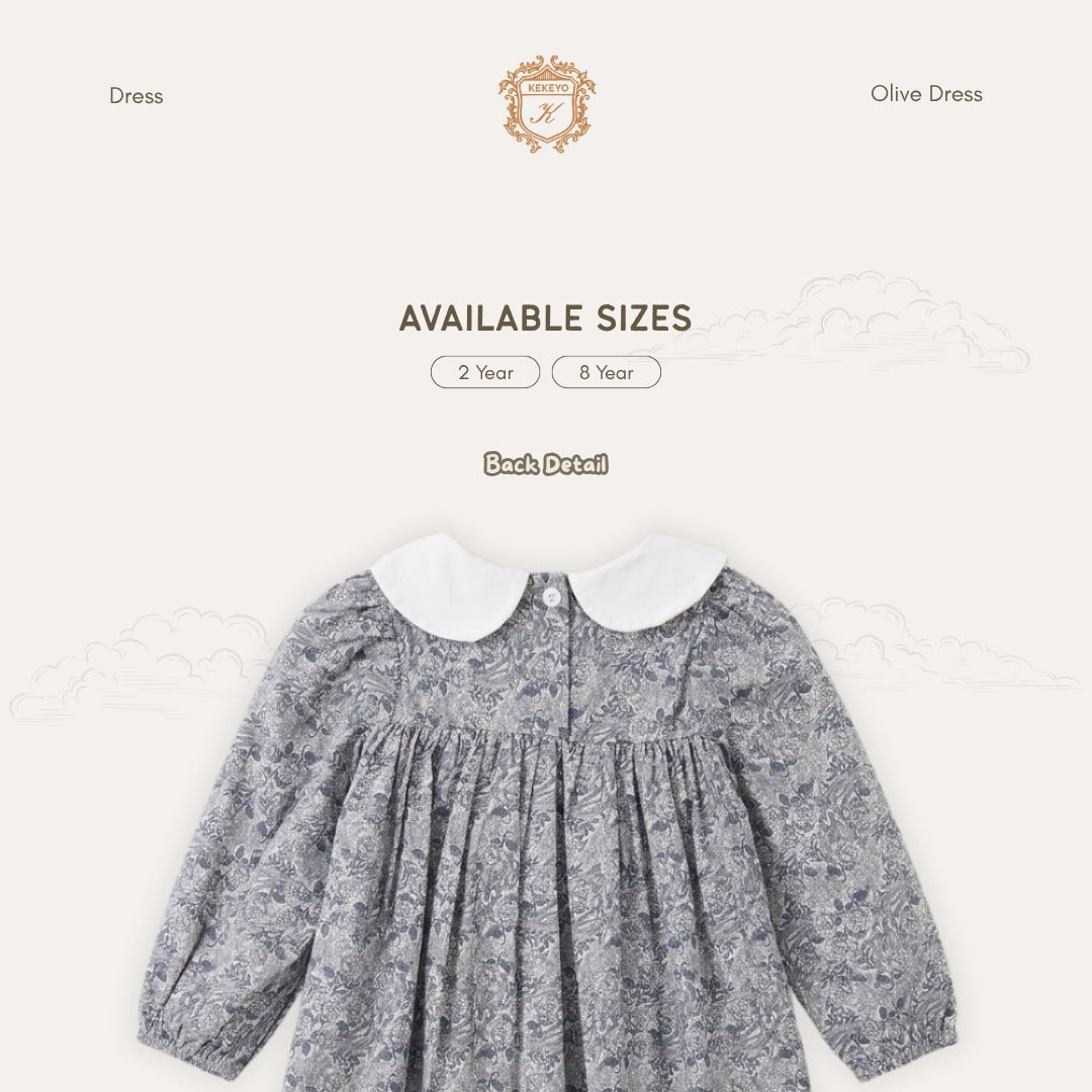 Kekeyo Olive Dress | 2Y 8Y