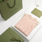 Gucci Logo Lace Dress in Cotton | 3Y