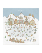 Atelier Choux Carré Swaddle - Winter Wonderland Blue 100x100cm | Babybrandedshop