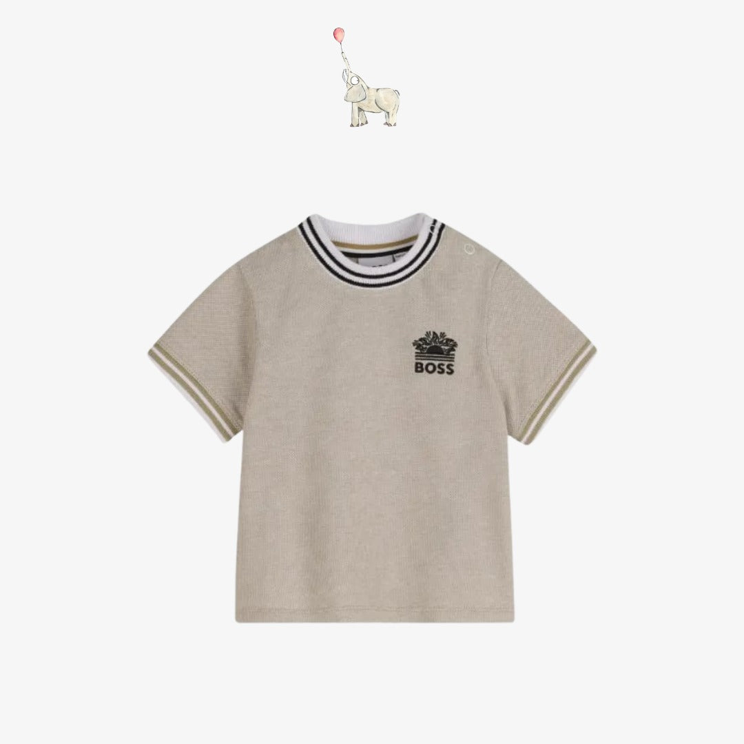 Boss T-shirt Striped Beige | 12M