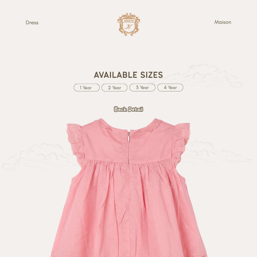 Kekeyo Dress Maison Pink | 1Y 2Y 3Y 4Y