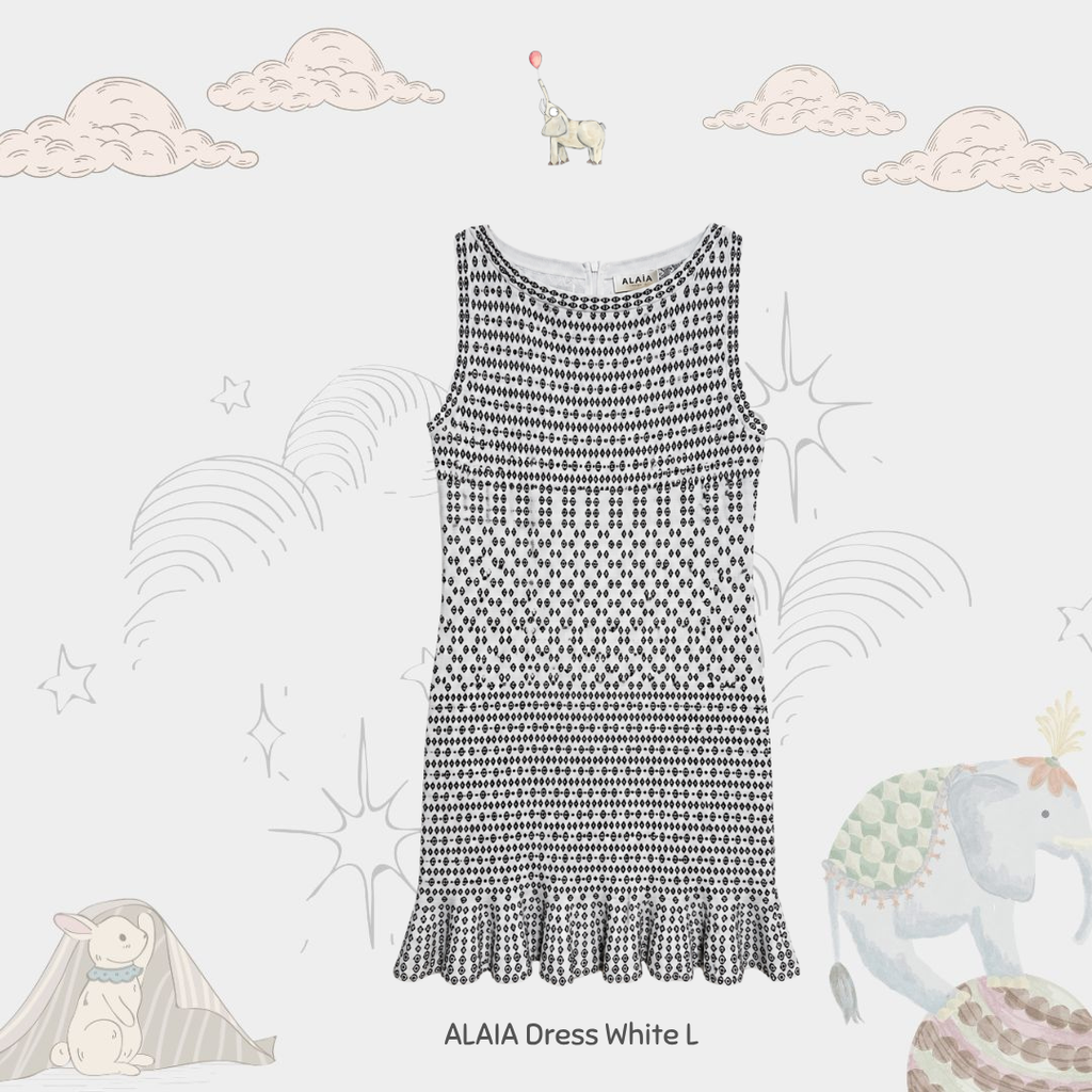 ALAIA Midi dress white ( L )