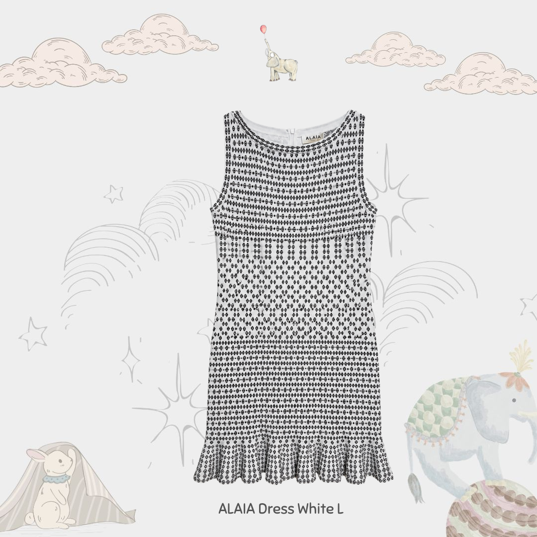 ALAIA Midi dress white ( L )