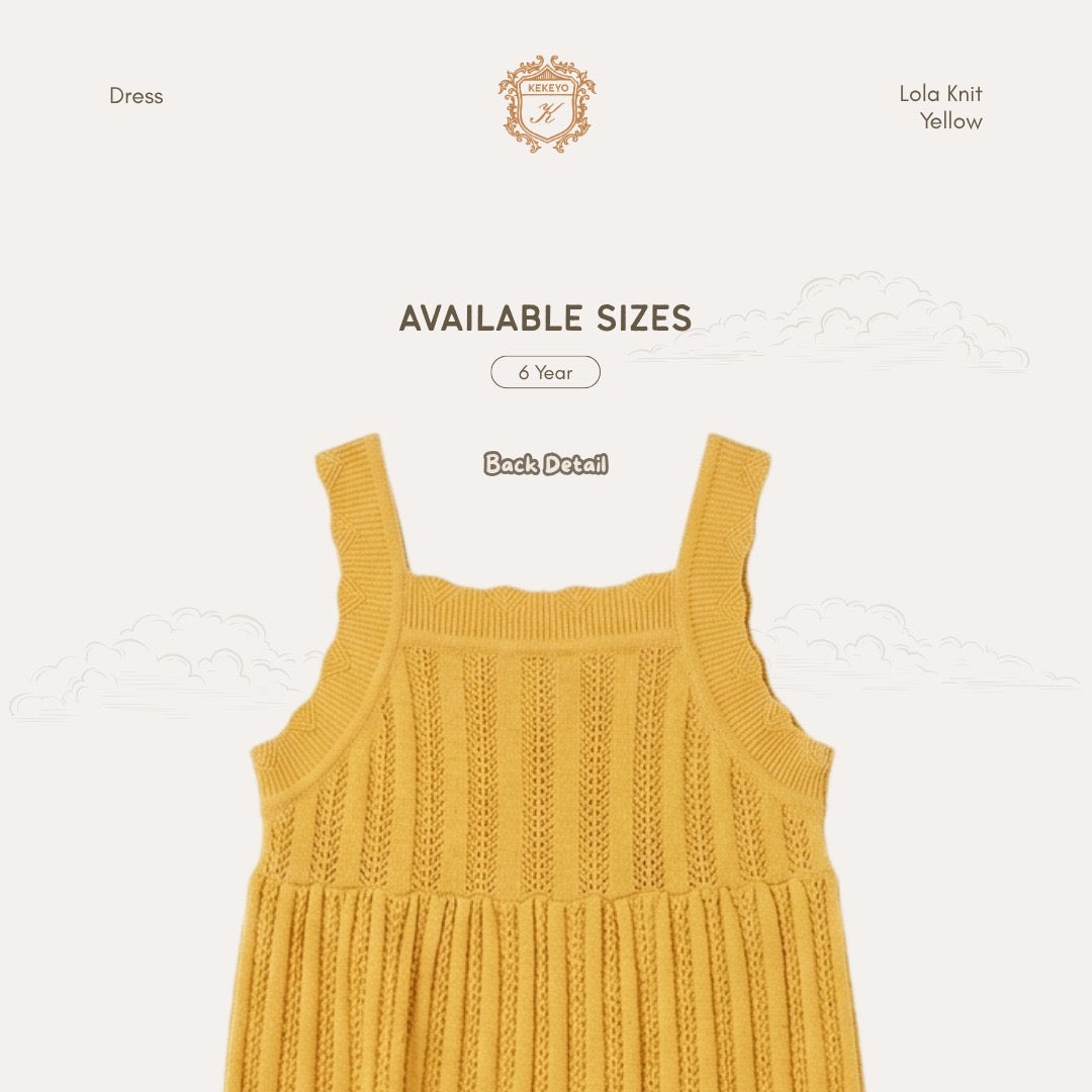 Kekeyo Lola Knit Dress Yellow | 6Y