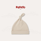 Kekeyo 2-in-1 Baby Set (Hat & Bibs) 0-3M Newborn | Cream Series