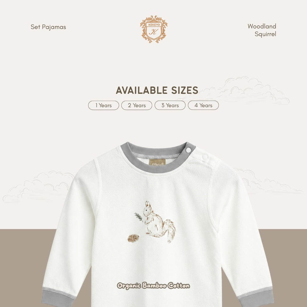 Kekeyo Set Pajamas Woodland Squirrel | 1Y 2Y 3Y 4Y