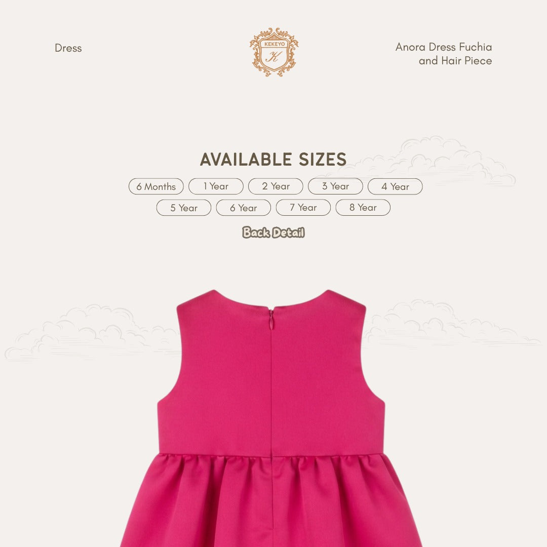 Kekeyo Anora Dress Set with Hair Piece | 6M 1Y 2Y 4Y 6Y 8Y | Free Box