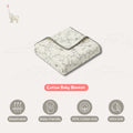KEKEYO Blanket Cream and Grey Cotton