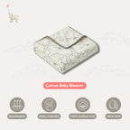KEKEYO Blanket Cream and Grey Cotton