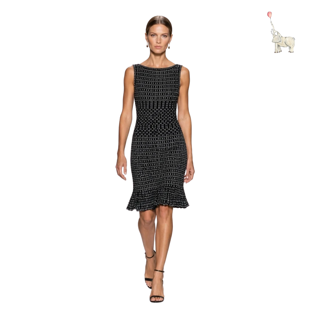 ALAÏA Midi Dress Black Size L