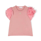 There Was One Kids Top Ruffle Pink |4Y