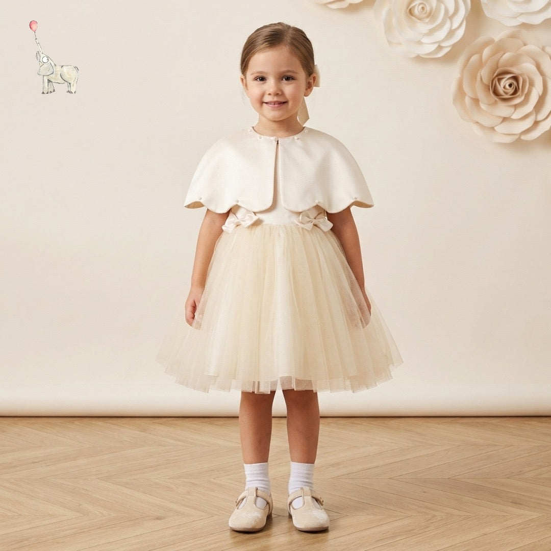 Kekeyo Cape & Dress Glommy Off White | 4Y