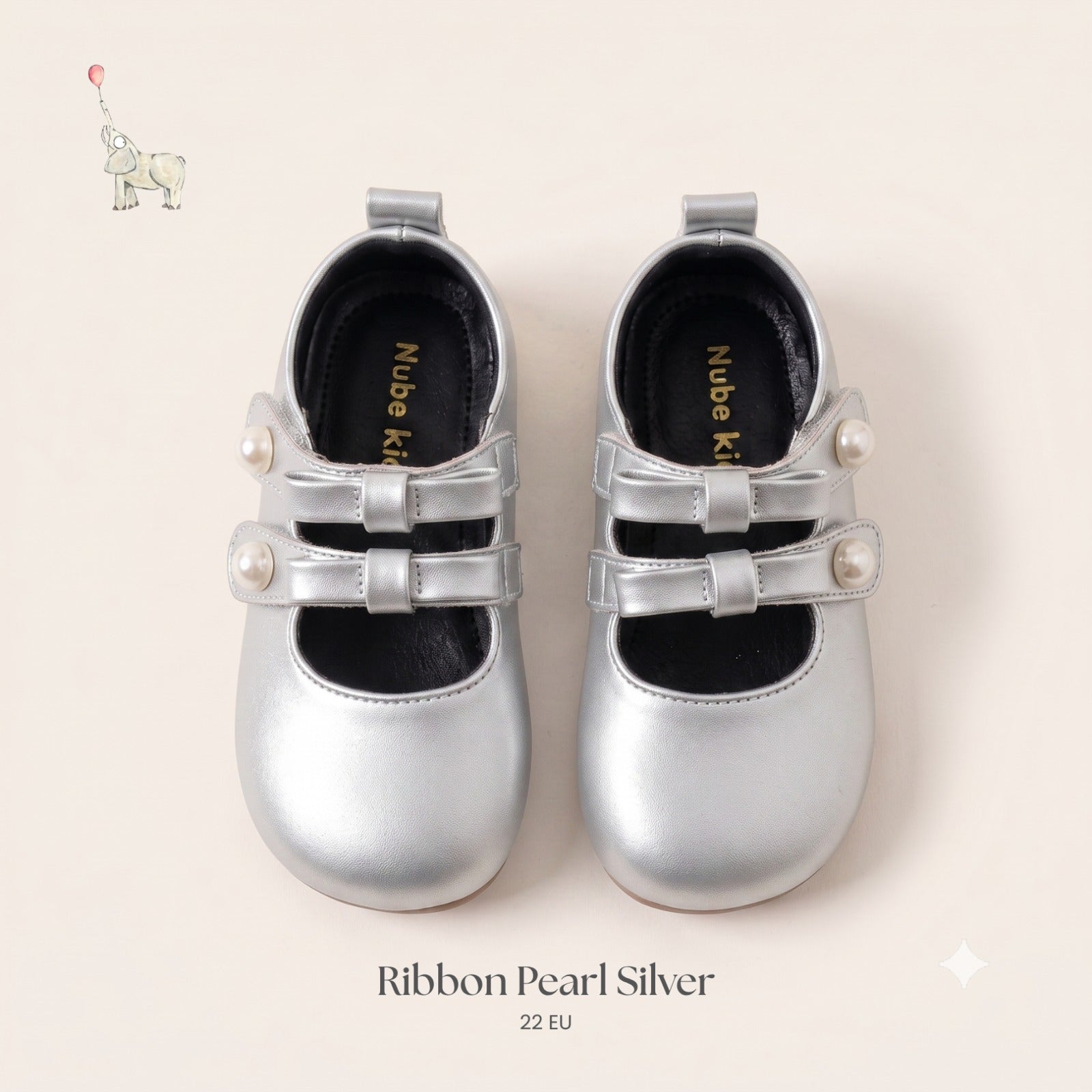 Nube-Ribbon Pearl Silver