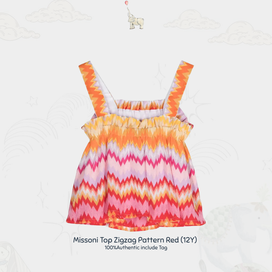 Missoni Top Zigzag Pattern Red | 12 Y