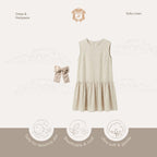 Kekeyo Dress & Hairpiece Koko Linen | 6Y