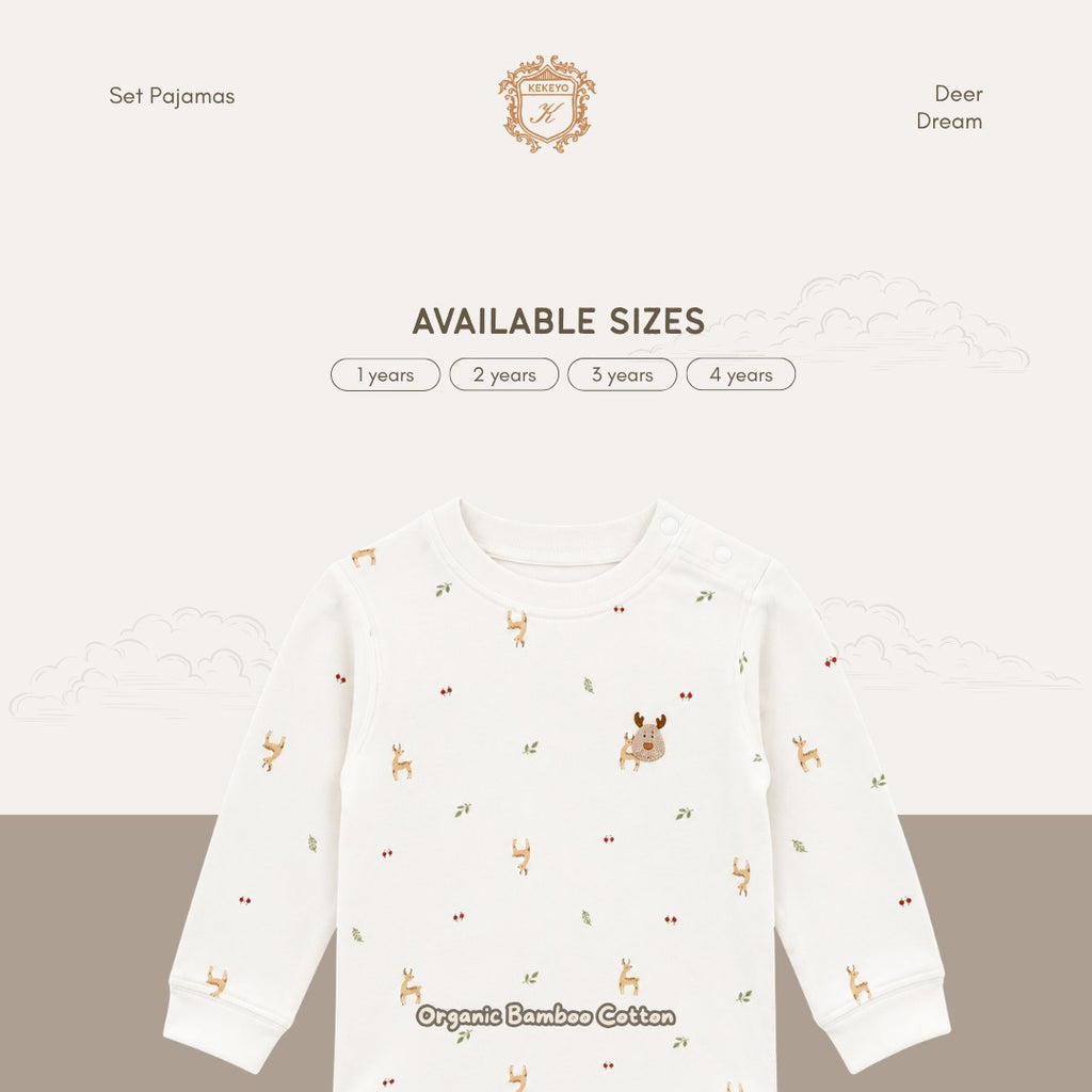Kekeyo set pajamas Deer Dream|1Y 2Y 3Y 4Y