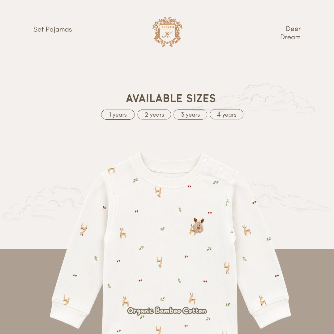 Kekeyo set pajamas Deer Dream|1Y 2Y 3Y 4Y