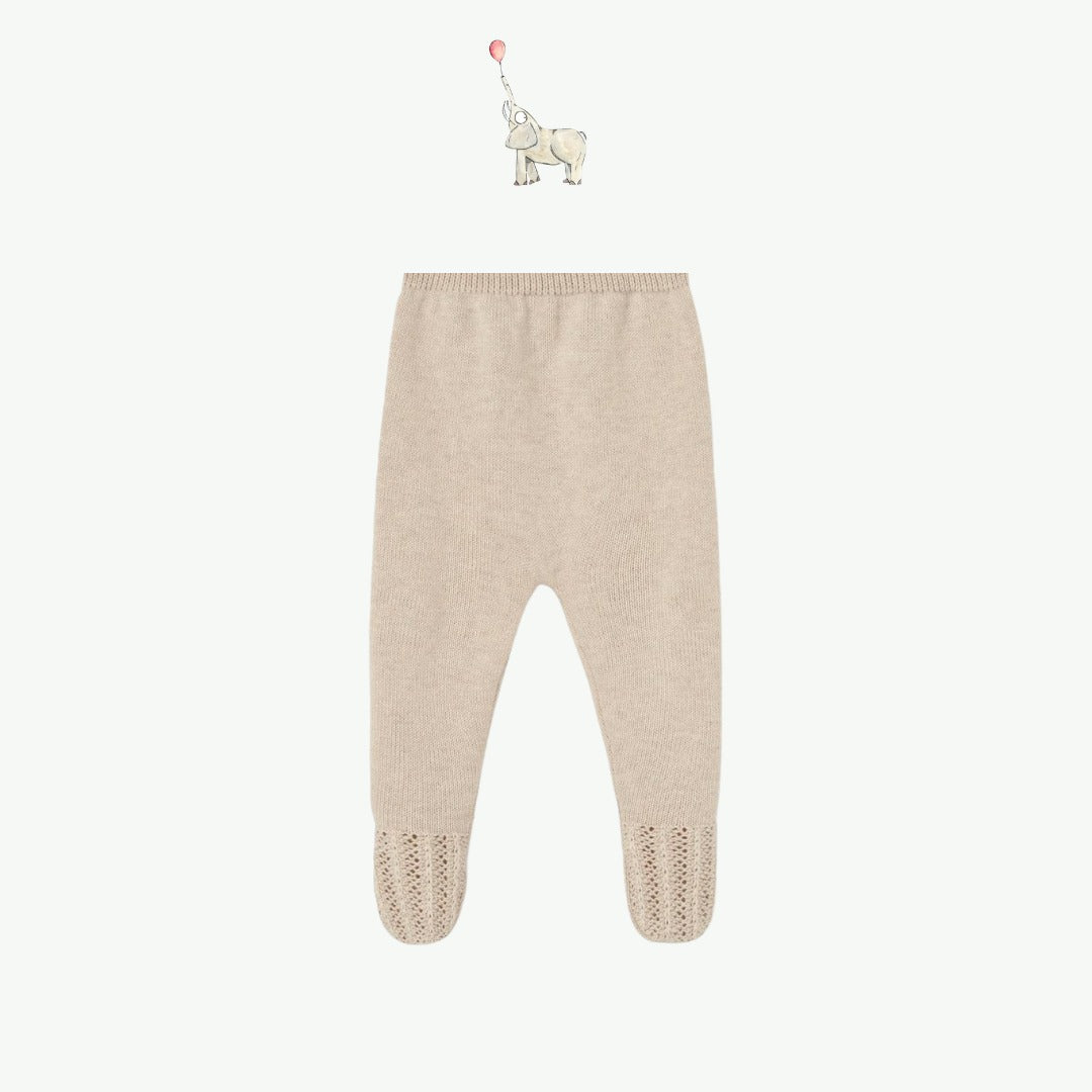 Paz Rodriguez Knitted 2 Piece Babygrow Set with lace trimmed knitted bonnet