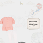 Kenzo Set Top Pants Hairpiece Puff |Kenzo Set Atasan Celana & Hiasan Rambut  |9 M | 18 M