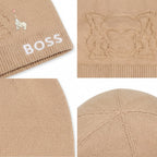 Boss Embroidered Beanie and Pre-Walker Set | Brown