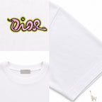 Dior X KAWS Embroidered White T-Shirt L