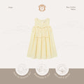 Kekeyo Dress Bow Cotton Yellow | 4-5Y 9-10Y