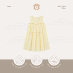 Kekeyo Dress Bow Cotton Yellow | 4-5Y 9-10Y