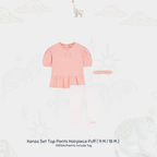 Kenzo Set Top Pants Hairpiece Puff |Kenzo Set Atasan Celana & Hiasan Rambut  |9 M | 18 M