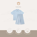 Kekeyo Zayon Blue Short-Sleeve Shirt & Shorts Set