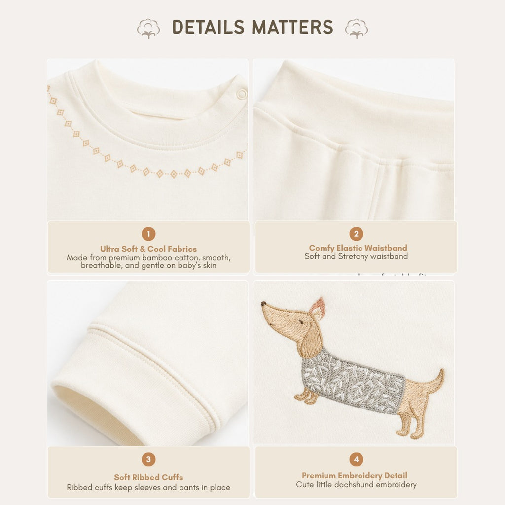 Kekeyo Set Pajamas Dachsy Dreams | 6M