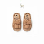 Mammyeve Ruched Double Strap Sandals | Soft Brown