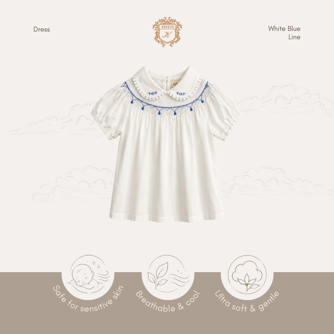 Kekeyo White Blue Line Dress | 1Y