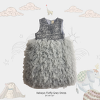 Kekeyo Fluffy Grey Dress