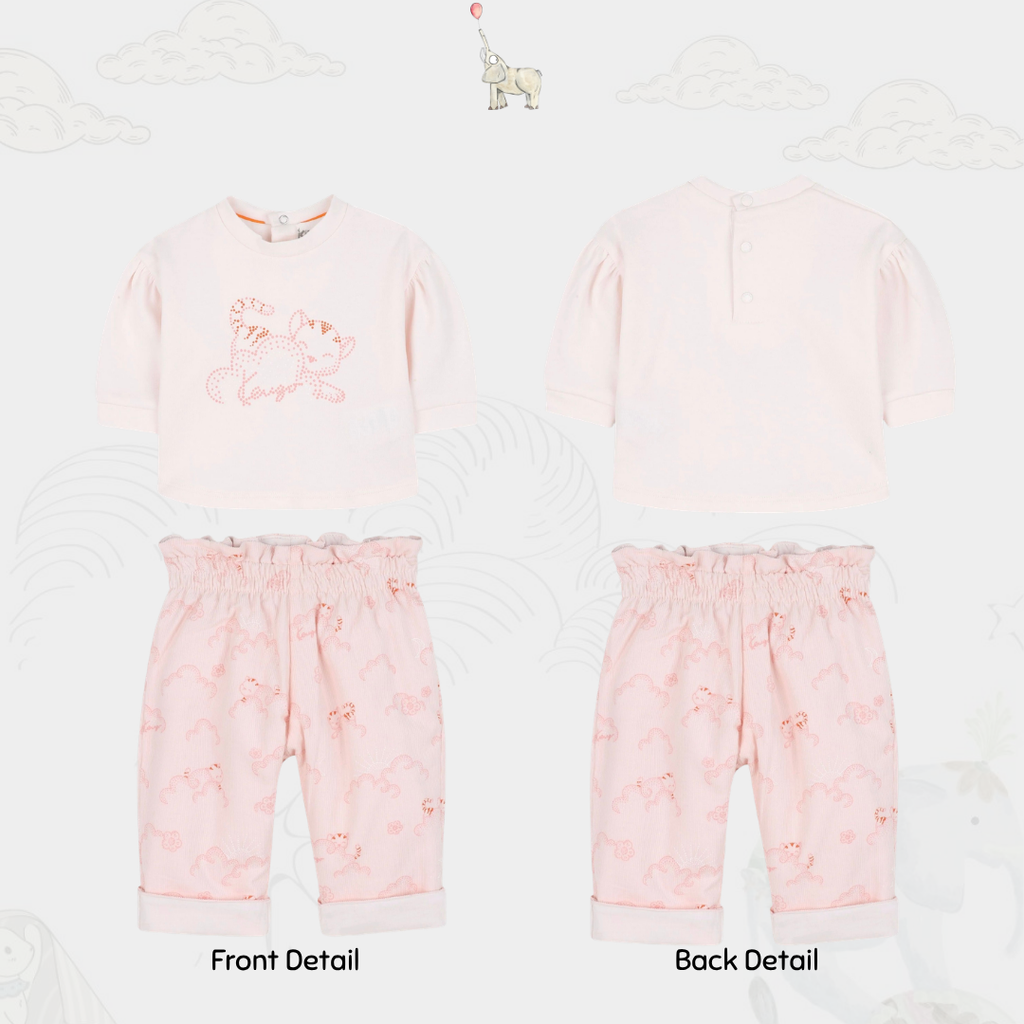 Kenzo Set Top Pants Baby Pink ( 6m )