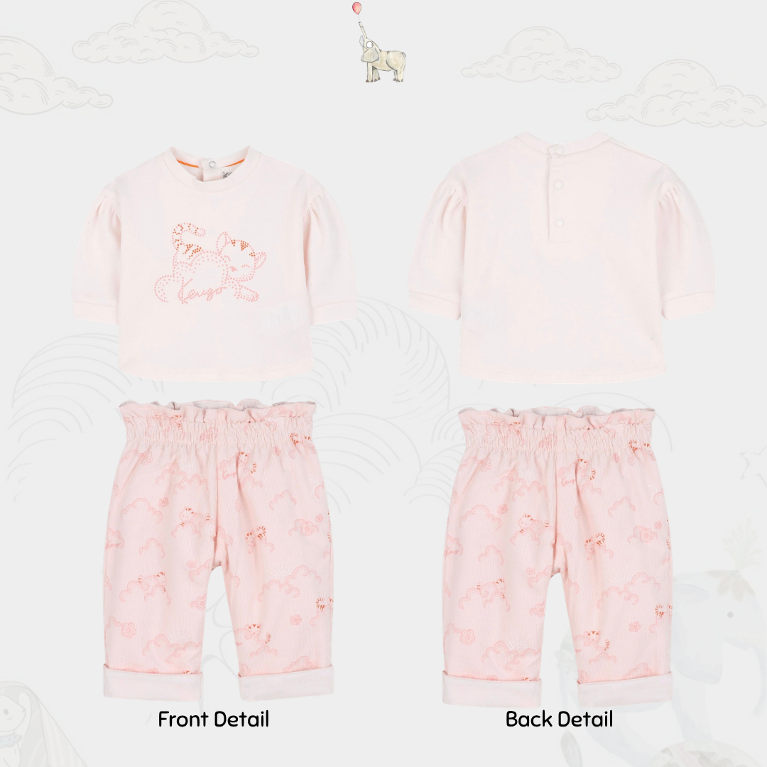 Kenzo Set Top Pants Baby Pink ( 6m )
